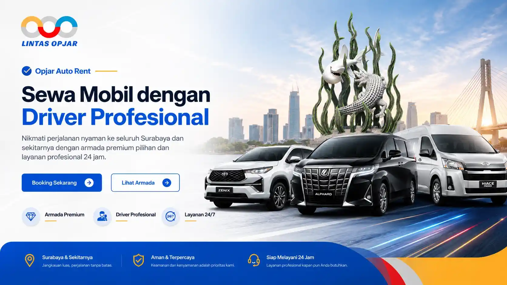 Sewa Mobil dengan Driver Profesional di Surabaya