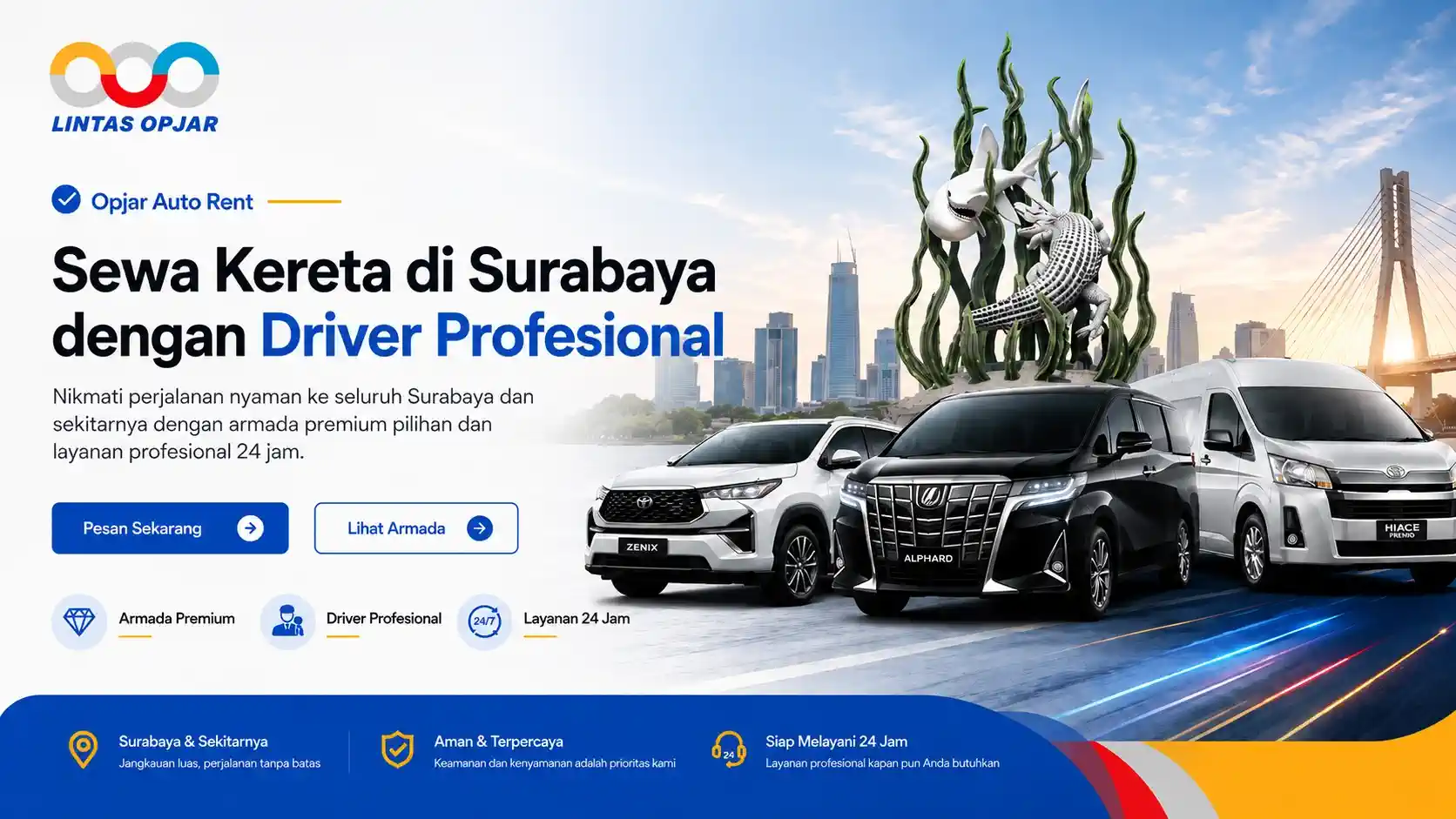 Sewa Kereta dengan Pemandu Profesional di Surabaya